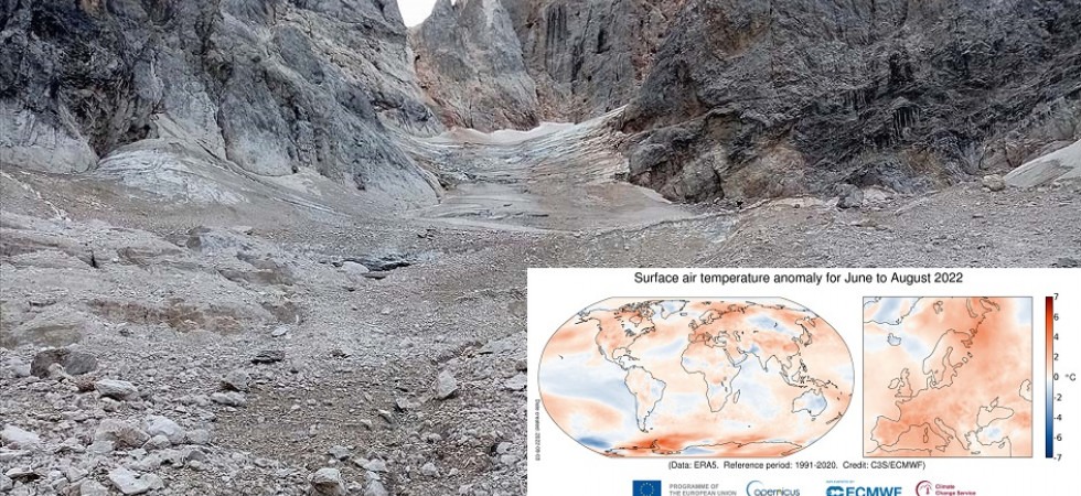 Foto di Milos Lago Nel gruppo delle Pale di San Martino il Ghiacciaio del Travignolo “al collasso”